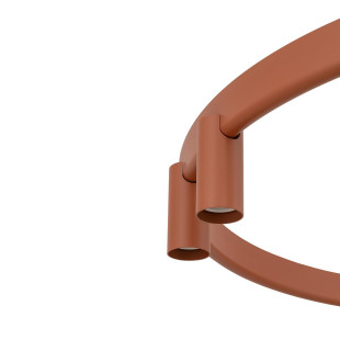 Lampa wisząca okrągła z reflektorkami Fourty Round LED VII 80cm terracotta Nowodvorski