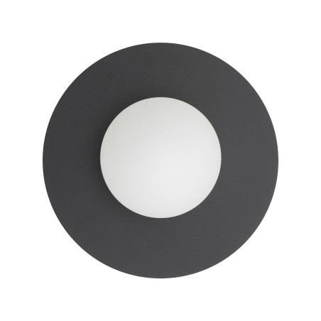 Kinkiet metalowy okrągły ze szklaną kulą Saturn 25cm czarny Nowodvorski
