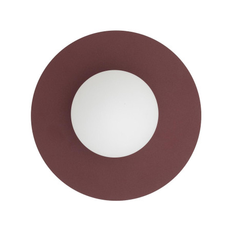 Kinkiet metalowy okrągły ze szklaną kulą Saturn 25cm burgund Nowodvorski
