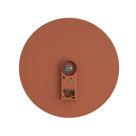 Kinkiet metalowy okrągły ze szklaną kulą Saturn 25cm terracotta Nowodvorski