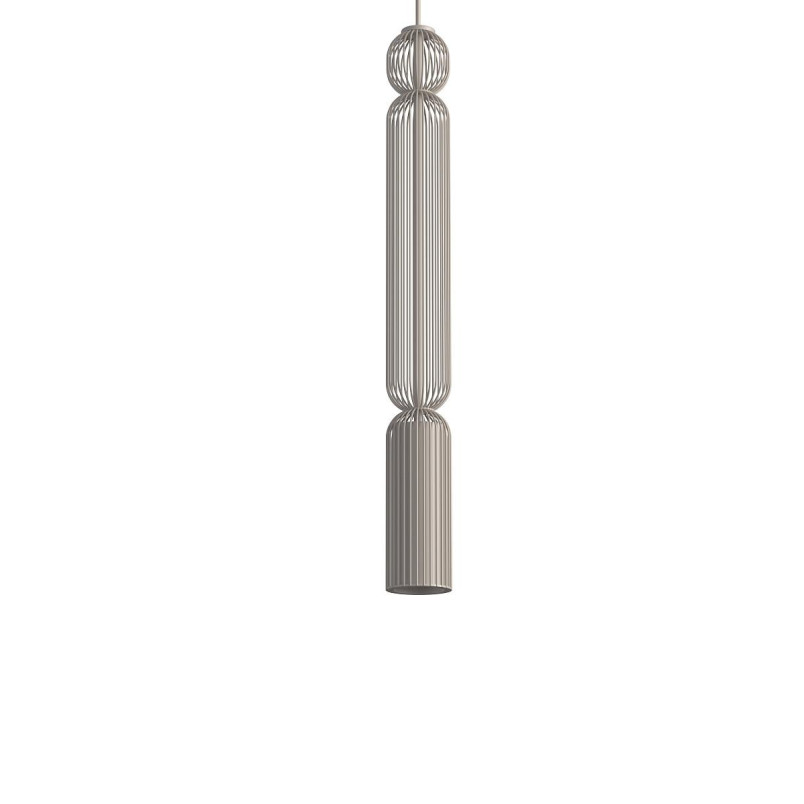 Lampa wisząca druciana tuba dekoracyjna Singles A 6,5cm beż Nowodvorski