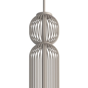 Lampa wisząca druciana tuba dekoracyjna Singles A 6,5cm beż Nowodvorski