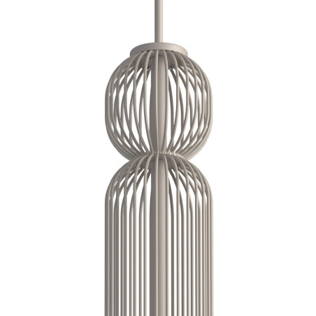 Lampa wisząca druciana tuba dekoracyjna Singles A 6,5cm beż Nowodvorski