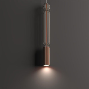 Lampa wisząca druciana tuba dekoracyjna Singles A 6,5cm beż / terracotta Nowodvorski
