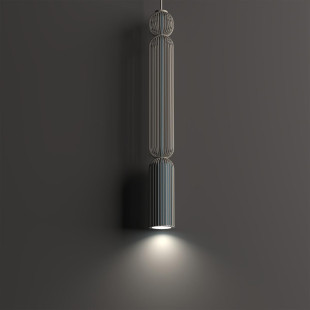 Lampa wisząca druciana tuba dekoracyjna Singles A 6,5cm beż / szaro-niebieski Nowodvorski