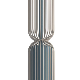 Lampa wisząca druciana tuba dekoracyjna Singles A 6,5cm beż / szaro-niebieski Nowodvorski