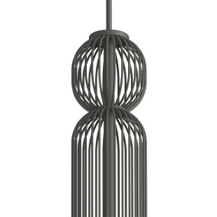 Lampa wisząca druciana tuba dekoracyjna Singles A 6,5cm grafit Nowodvorski