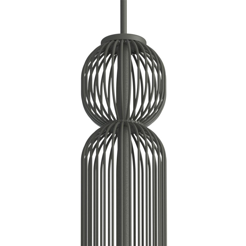 Lampa wisząca druciana tuba dekoracyjna Singles A 6,5cm grafit Nowodvorski