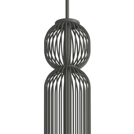 Lampa wisząca druciana tuba dekoracyjna Singles A 6,5cm grafit Nowodvorski