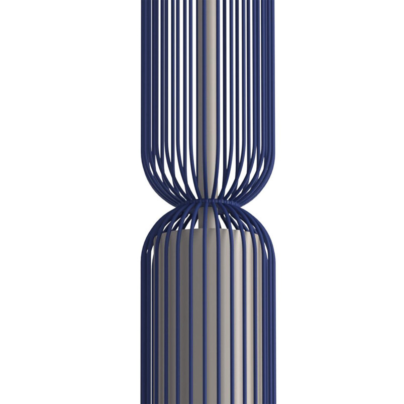 Lampa wisząca druciana tuba dekoracyjna Singles A 6,5cm granatowy / beż Nowodvorski