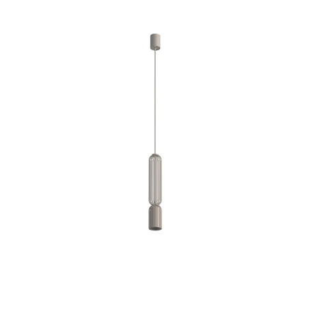 Lampa wisząca druciana tuba dekoracyjna Singles B 6,5cm beż Nowodvorski