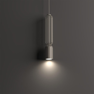 Lampa wisząca druciana tuba dekoracyjna Singles B 6,5cm beż Nowodvorski