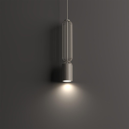 Lampa wisząca druciana tuba dekoracyjna Singles B 6,5cm beż Nowodvorski