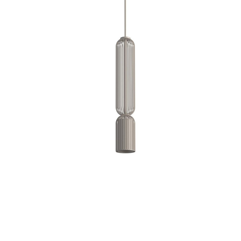 Lampa wisząca druciana tuba dekoracyjna Singles B 6,5cm beż Nowodvorski