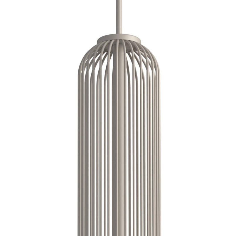 Lampa wisząca druciana tuba dekoracyjna Singles B 6,5cm beż Nowodvorski