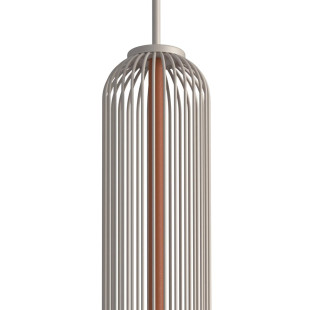 Lampa wisząca druciana tuba dekoracyjna Singles B 6,5cm beż / terracotta Nowodvorski