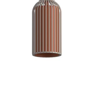 Lampa wisząca druciana tuba dekoracyjna Singles B 6,5cm beż / terracotta Nowodvorski