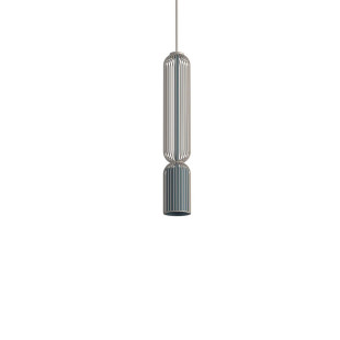 Lampa wisząca druciana tuba dekoracyjna Singles B 6,5cm beż / szaro-niebieski Nowodvorski