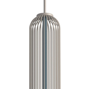 Lampa wisząca druciana tuba dekoracyjna Singles B 6,5cm beż / szaro-niebieski Nowodvorski