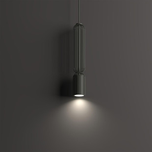 Lampa wisząca druciana tuba dekoracyjna Singles B 6,5cm grafit Nowodvorski