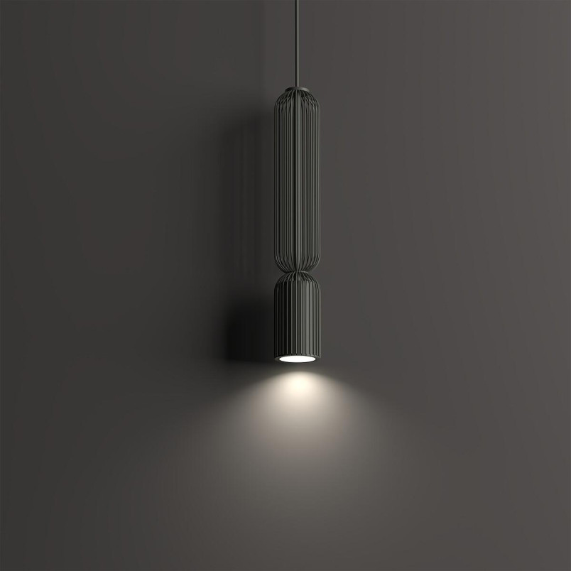 Lampa wisząca druciana tuba dekoracyjna Singles B 6,5cm grafit Nowodvorski
