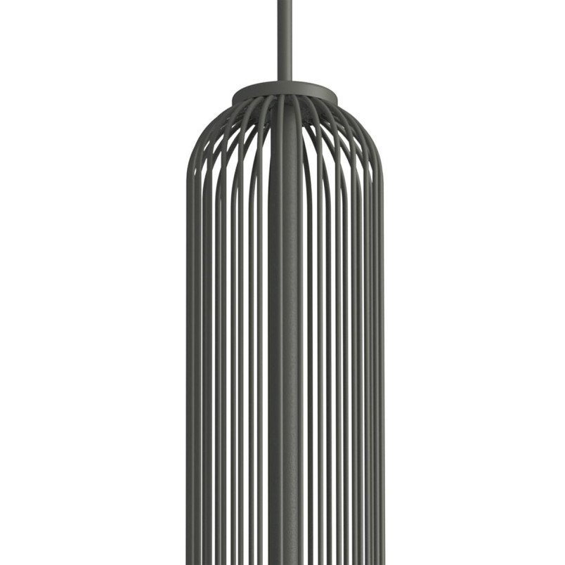 Lampa wisząca druciana tuba dekoracyjna Singles B 6,5cm grafit Nowodvorski