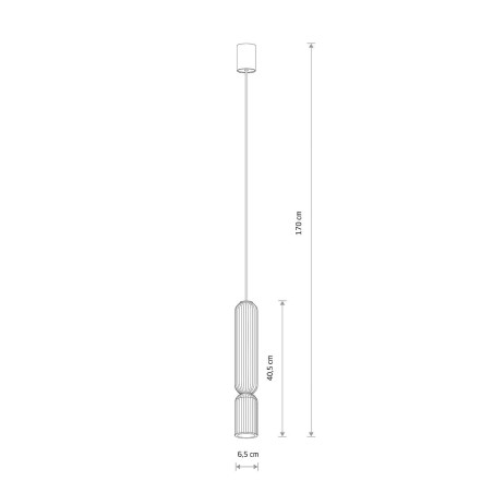 Lampa wisząca druciana tuba dekoracyjna Singles B 6,5cm grafit Nowodvorski