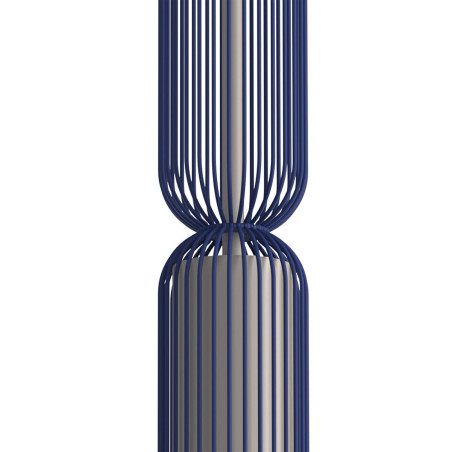Lampa wisząca druciana tuba dekoracyjna Singles B 6,5cm granatowy / beż Nowodvorski