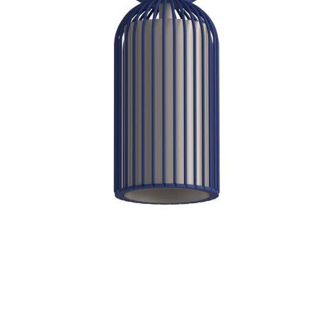 Lampa wisząca druciana tuba dekoracyjna Singles B 6,5cm granatowy / beż Nowodvorski