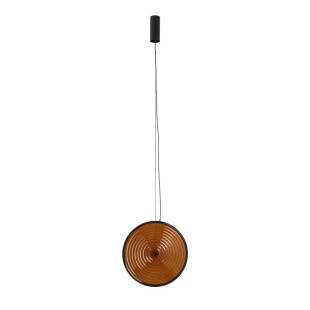Lampa wisząca szklana dyskowa Aura 34,5cm LED 3000K bursztynowa Nowodvorski