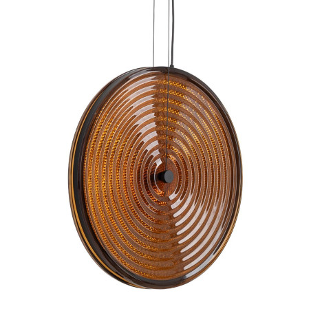 Lampa wisząca szklana dyskowa Aura 34,5cm LED 3000K bursztynowa Nowodvorski