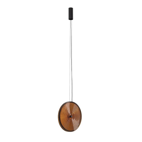 Lampa wisząca szklana dyskowa Aura 34,5cm LED 3000K bursztynowa Nowodvorski