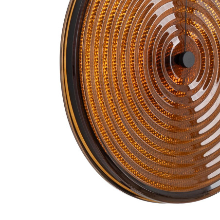 Lampa wisząca szklana dyskowa Aura 34,5cm LED 3000K bursztynowa Nowodvorski