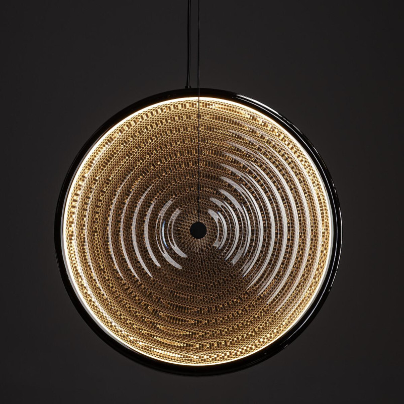 Lampa wisząca szklana dyskowa Aura 34,5cm LED 3000K dymiona Nowodvorski