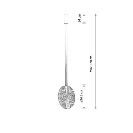 Lampa wisząca szklana dyskowa Aura 34,5cm LED 3000K dymiona Nowodvorski