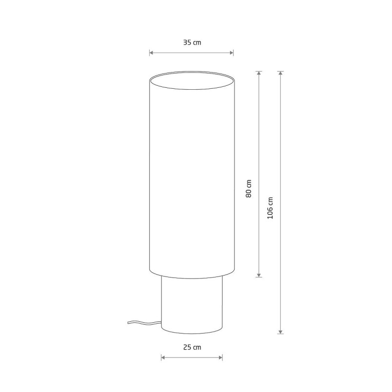 Lampa podłogowa tuba z abażurem Santana 106cm kremowa Nowodvorski