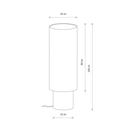 Lampa podłogowa tuba z abażurem Santana 106cm kremowa Nowodvorski