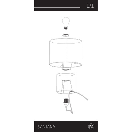 Lampa podłogowa tuba z abażurem Santana 106cm kremowa Nowodvorski