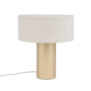 Lampa stołowa z abażurem Santana 35cm kremowy / szczotkowane złoto  Nowodvorski