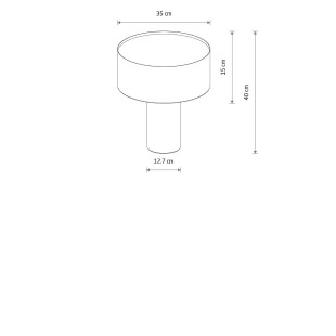 Lampa stołowa z abażurem Santana 35cm kremowy / szczotkowane złoto  Nowodvorski