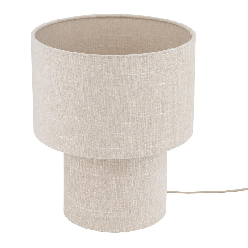 Lampa stołowa japandi z abażurem Santana 35cm kremowa Nowodvorski
