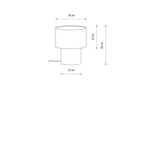 Lampa stołowa japandi z abażurem Santana 35cm kremowa Nowodvorski