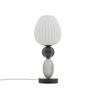 Lampa stołowa ceramiczna ze szklanym kloszem Corals biały / szary / czarny Nowodvorski