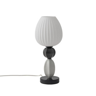 Lampa stołowa ceramiczna ze szklanym kloszem Corals biały / szary / czarny Nowodvorski