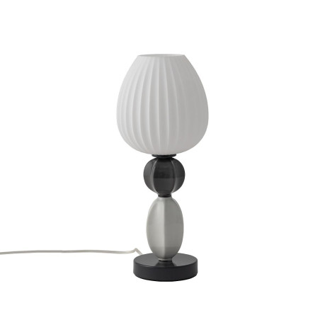 Lampa stołowa ceramiczna ze szklanym kloszem Corals biały / szary / czarny Nowodvorski