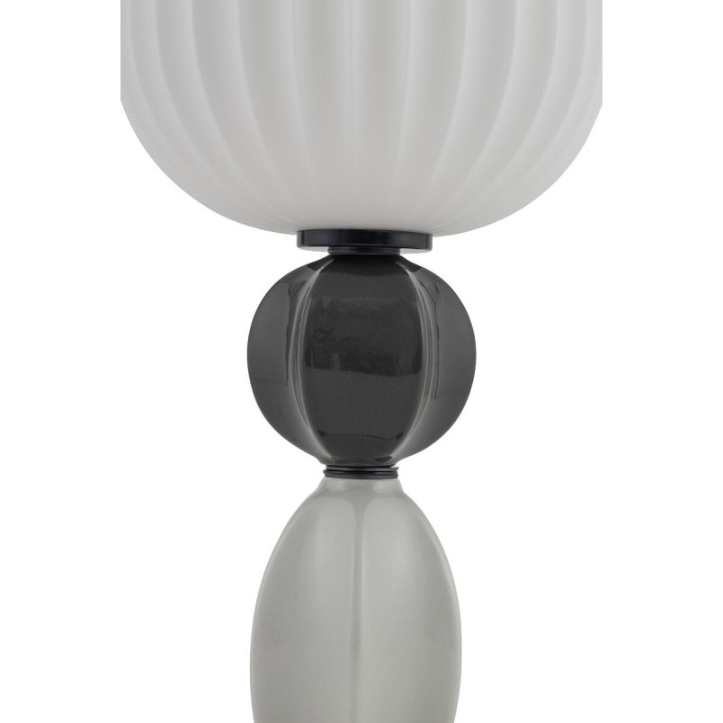 Lampa stołowa ceramiczna ze szklanym kloszem Corals biały / szary / czarny Nowodvorski