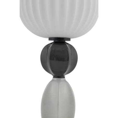 Lampa stołowa ceramiczna ze szklanym kloszem Corals biały / szary / czarny Nowodvorski