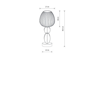 Lampa stołowa ceramiczna ze szklanym kloszem Corals biały / szary / czarny Nowodvorski