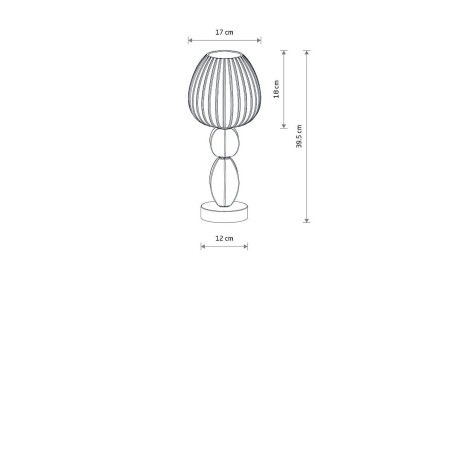 Lampa stołowa ceramiczna ze szklanym kloszem Corals biały / szary / czarny Nowodvorski