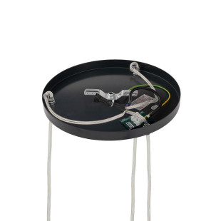 Lampa wisząca szklana ryflowana 3 punktowa z ceramiką Corals 39cm biały / szary / czarny Nowodvorski